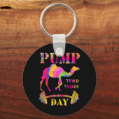 Pump Day Gewichtheffen Bodybuilding Tie Dye T-shir Sleutelhanger (Voorkant)