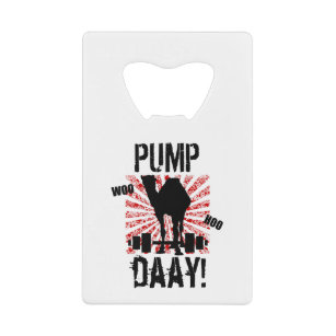Pump Day Weightlift Camel Creditkaart Flessenopener