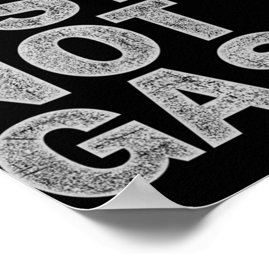 Pump Fists Not Gas Funny New Jersey Beach Souvenir Poster (Hoek)