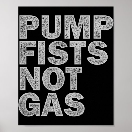 Pump Fists Not Gas Funny New Jersey Beach Souvenir Poster (Voorkant)
