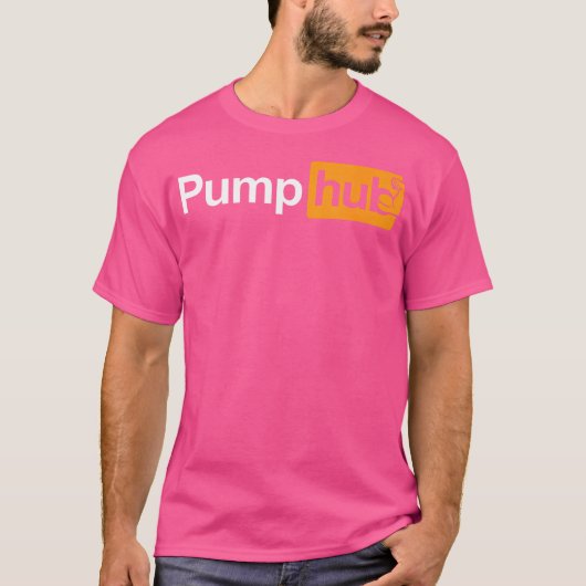 Pump Hub Grappig Bodybuilding Gewichtheffen T-shirt (Voorkant)