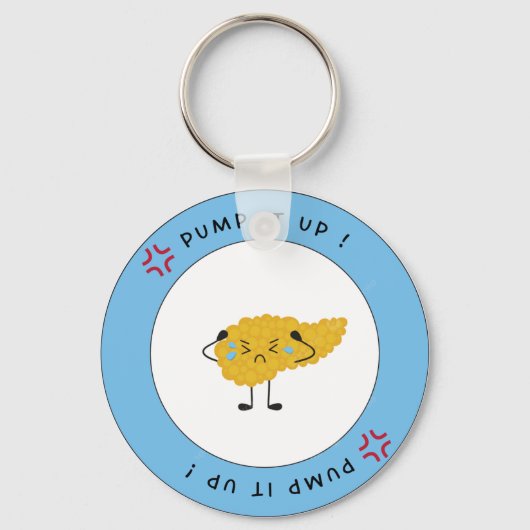 Pump It Up – Sleutelhanger voor diabetes (Voorkant)