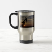Pump Jack bij Sunset Travel Mug. Reisbeker (Links)