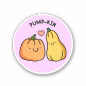 Pump-kin squash vriendschapspun die-cut sticker (Voorkant)