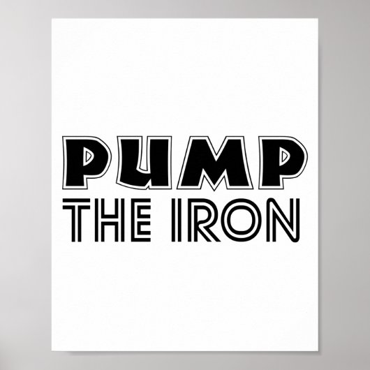 Pump The Iron Pump Cover Gym Workout Poster (Voorkant)