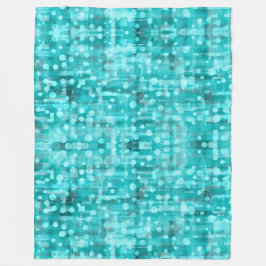 Pumped Up Teal Dot Abstract Fleece Blanket Deken