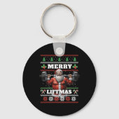 Pumper Bodybuilding Xmas Fitness Ugly Christmas Sw Sleutelhanger (Voorkant)
