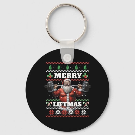 Pumper Bodybuilding Xmas Fitness Ugly Christmas Sw Sleutelhanger (Voorkant)