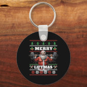 Pumper Bodybuilding Xmas Fitness Ugly Christmas Sw Sleutelhanger (Voorkant)