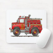 Pumper Rescue Fire Truck Firefighter Muismat (Met muis)