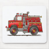 Pumper Rescue Fire Truck Firefighter Muismat (Voorkant)