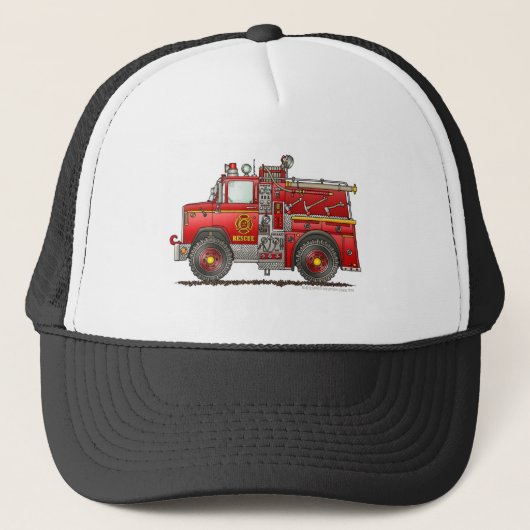 Pumper Rescue Fire Truck Firefighter Trucker Pet (Voorkant)