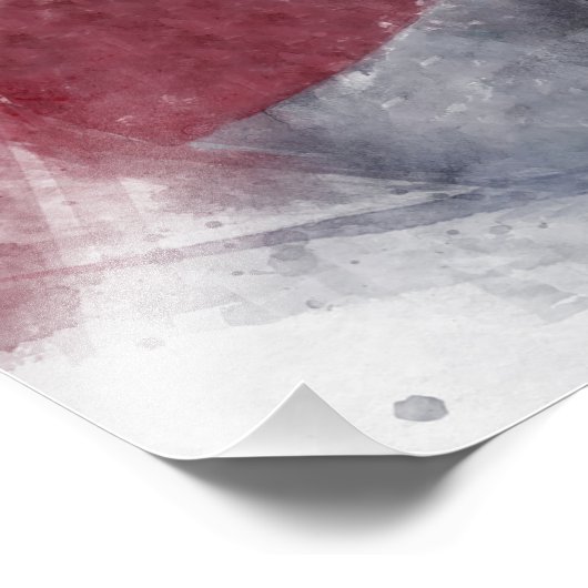 Pumpjack silhouet pastel tekening Amerikaanse vlag Foto Afdruk (Hoek)