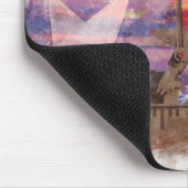 Pumpjack Texaanse icoon pasteltekening met Texas F Muismat (Hoek)