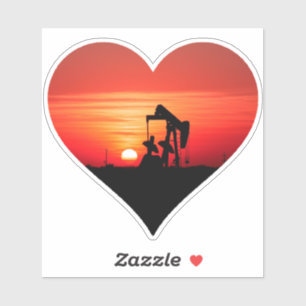 Pumpjack zonsondergang sticker