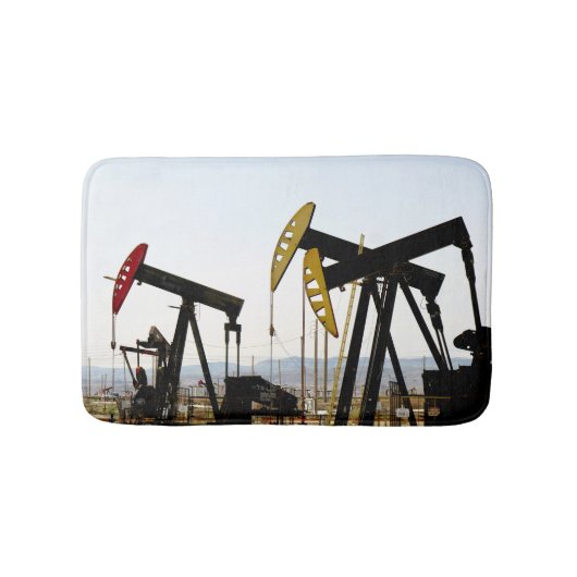 Pumpjacks in Taft California Badmat (Voorkant)