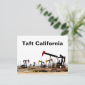 Pumpjacks in Taft California Briefkaart (Staand voorkant)