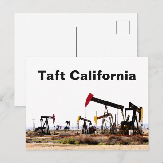 Pumpjacks in Taft California Briefkaart (Voorkant / Achterkant)