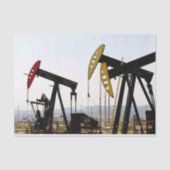 Pumpjacks in Taft California Tissuepapier (Voorkant)
