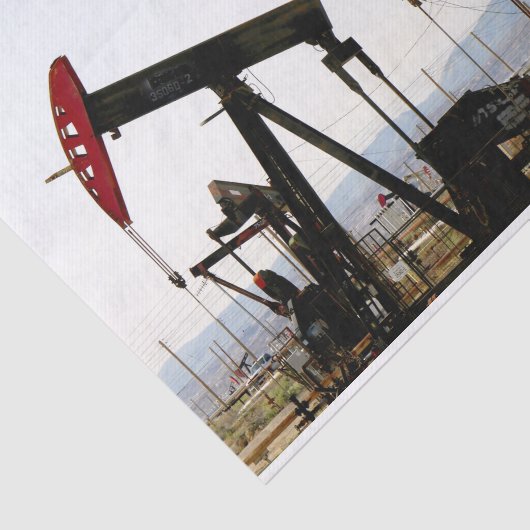 Pumpjacks in Taft California Tissuepapier (Detail)