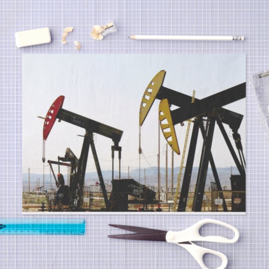 Pumpjacks in Taft California Tissuepapier (Craft)