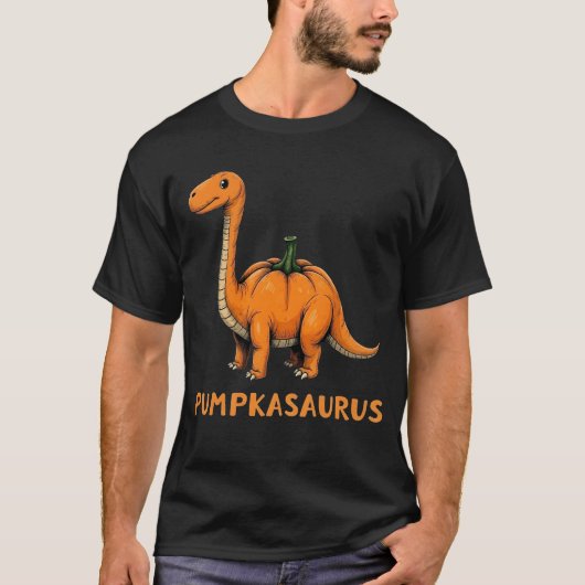 Pumpkasaurus Pumpkin Dinosaur Funny Halloween T-shirt (Voorkant)