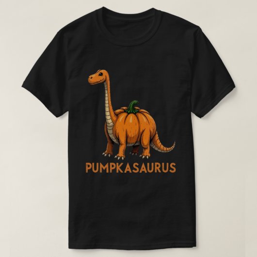 Pumpkasaurus Pumpkin Dinosaur Funny Halloween T-shirt (Design voorkant)