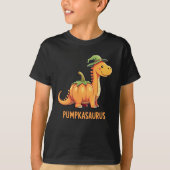 Pumpkasaurus Schattigee Dinosaurus Pompoen Grappig T-shirt (Voorkant)