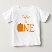 Pumpkin 1st Birthday Baby T-Shirt (Voorkant)