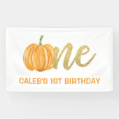 Pumpkin 1st Birthday Banner - Boy (Horizontaal)