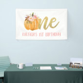 Pumpkin 1st Birthday Banner - Girl (Beurs)