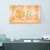 Pumpkin 1st Birthday Banner - Oranje speldenschok (Beurs)