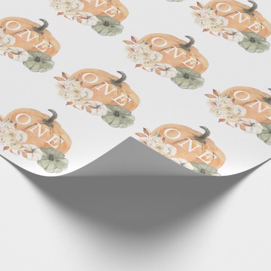 Pumpkin 1st Birthday Cadeaupapier (Hoek)