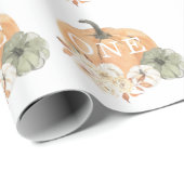 Pumpkin 1st Birthday Cadeaupapier (Rol Hoek)