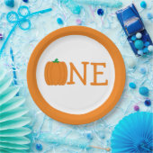 Pumpkin 1st Birthday Papieren Bordje (Feest)