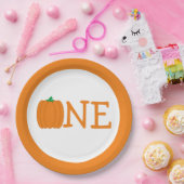 Pumpkin 1st Birthday Papieren Bordje (Feest)