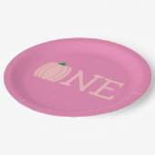 Pumpkin 1st Birthday Papieren Bordje (Gekanteld)