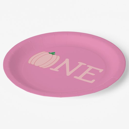 Pumpkin 1st Birthday Papieren Bordje (Gekanteld)