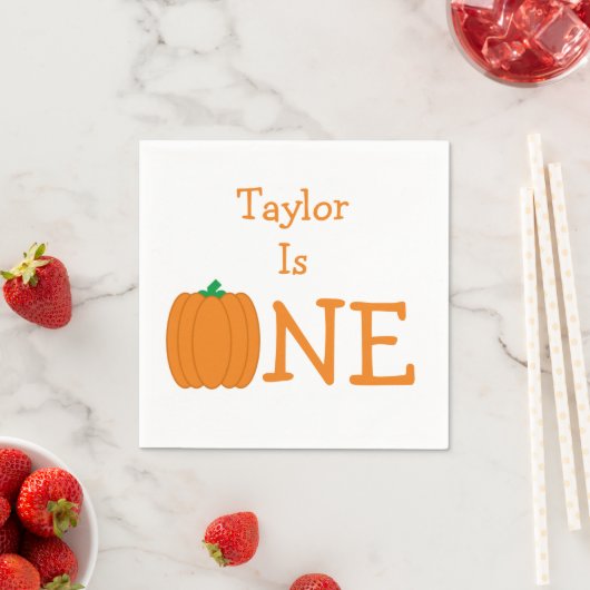 Pumpkin 1st Birthday Servet (Insitu)