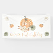 Pumpkin 1st Birthday Spandoek (Horizontaal)