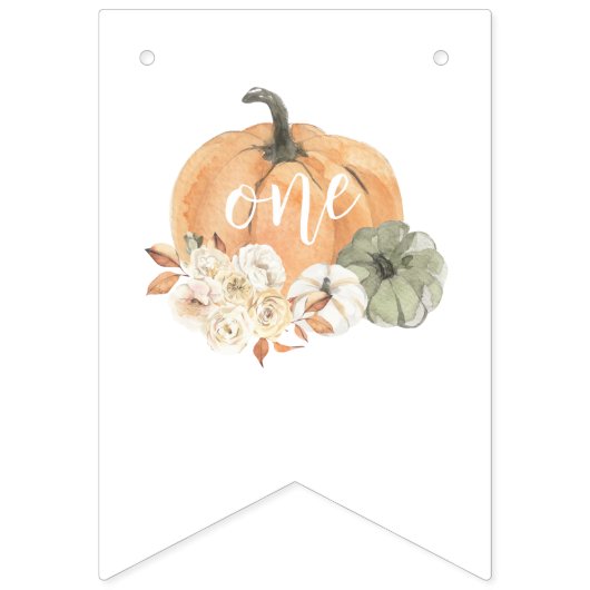 Pumpkin 1st Birthday Vlaggetjes (Eerste vlag)