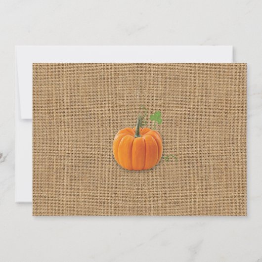 Pumpkin 1st First One Birthday Party Photo Invite Kaart (Achterkant)