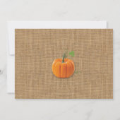 Pumpkin 1st First One Birthday Party Photo Invite Kaart (Achterkant)