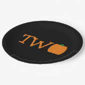 Pumpkin 2e verjaardag papieren bordje (Gekanteld)