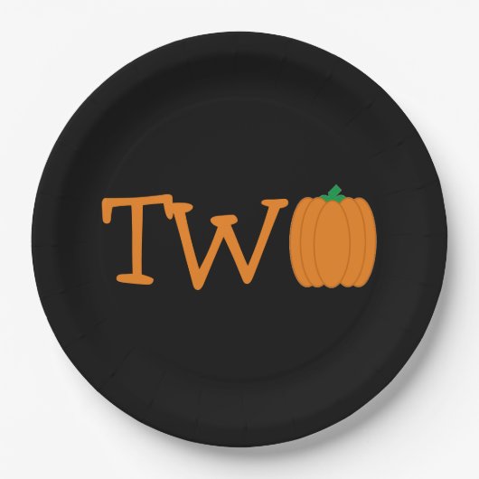 Pumpkin 2e verjaardag papieren bordje (Voorkant)