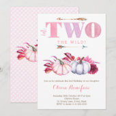 Pumpkin 2e verjaardag Partij voor Herfst / Autumn  Kaart (Voorkant / Achterkant)