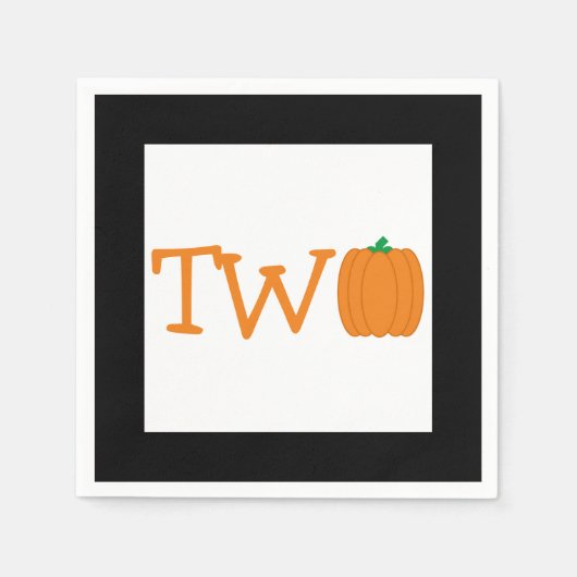 Pumpkin 2e verjaardag servet (Voorkant)