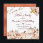 Pumpkin 30th Birthday Party Boho Pampas Grass Kaart<br><div class="desc">Pumpkin 30th Birthday Party Boho Pampas Grass,  perfect voor de herfst- of herfst-uitnodiging</div>