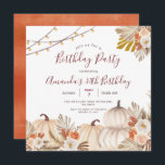 Pumpkin 30th Birthday Party Boho Pampas Grass Kaart<br><div class="desc">Pumpkin 30th Birthday Party Boho Pampas Grass,  perfect voor de herfst- of herfst-uitnodiging</div>