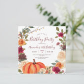 Pumpkin 30th Birthday Party Boho String Light Kaart (Staand voorkant)